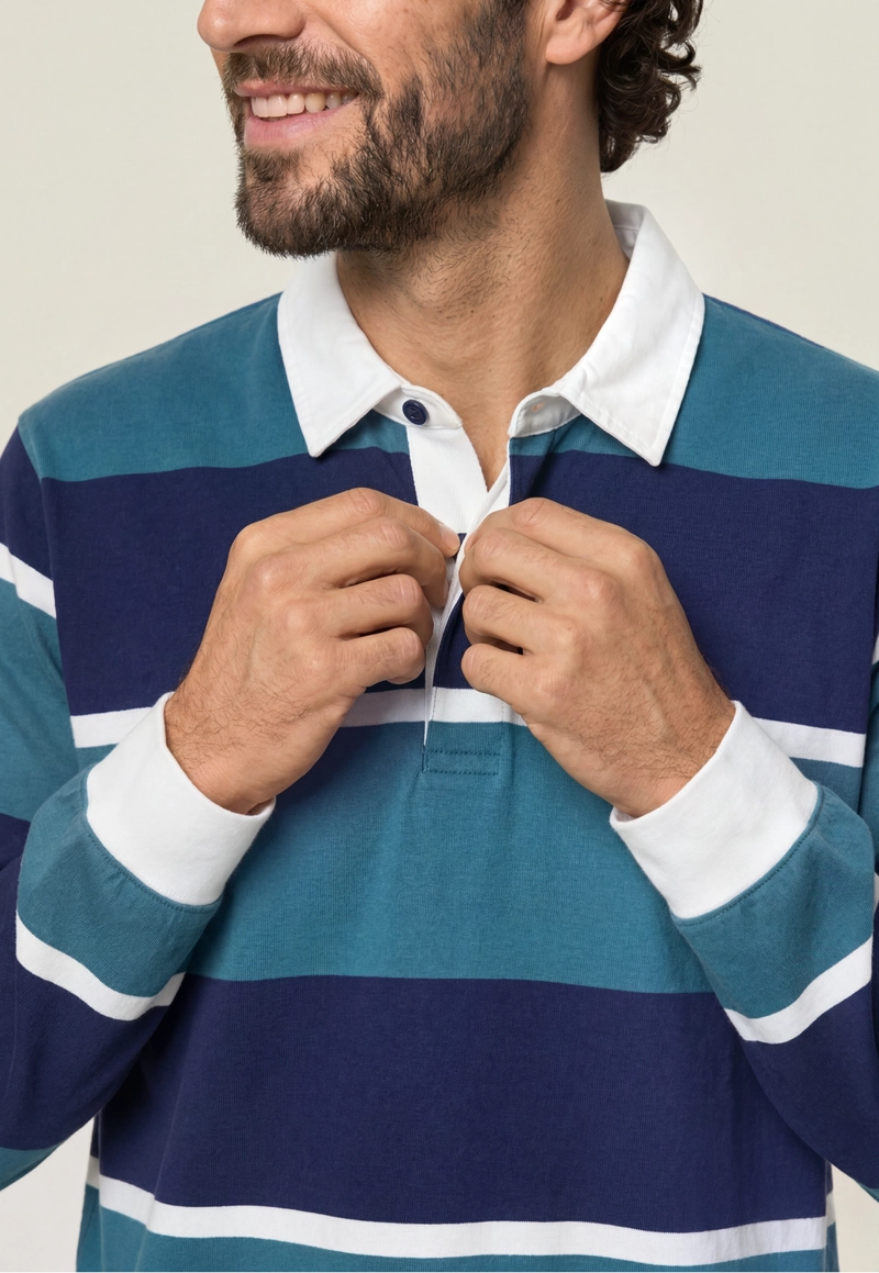 POLERA RUGBY ANAHEIM SALVIA - 4