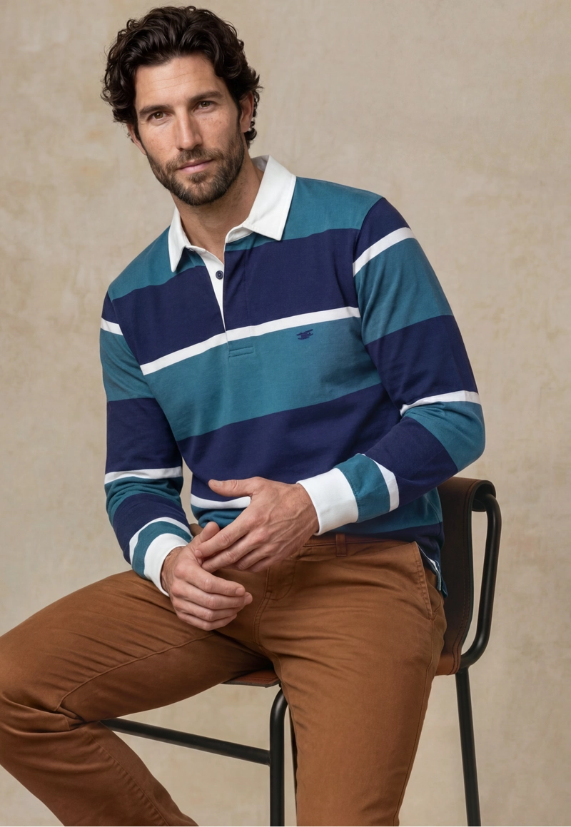 POLERA RUGBY ANAHEIM SALVIA - 5