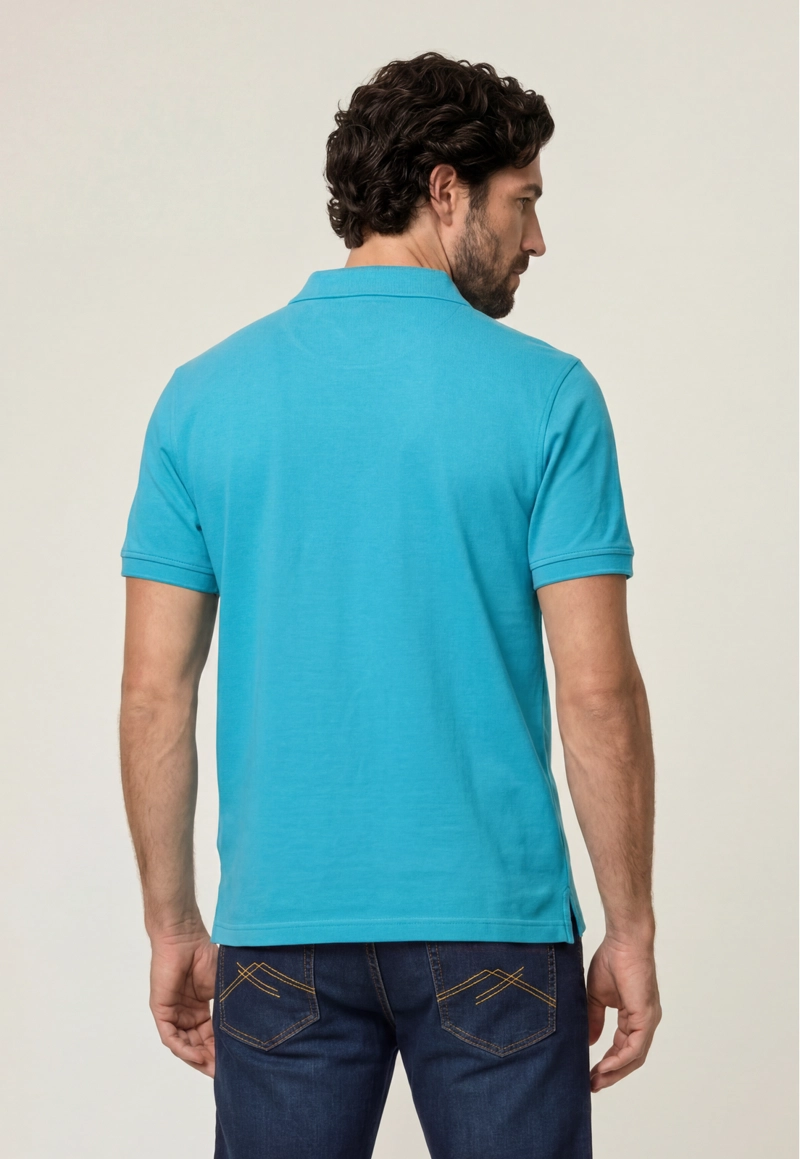 POLO PIQUE  LT TURQUOISE - 3