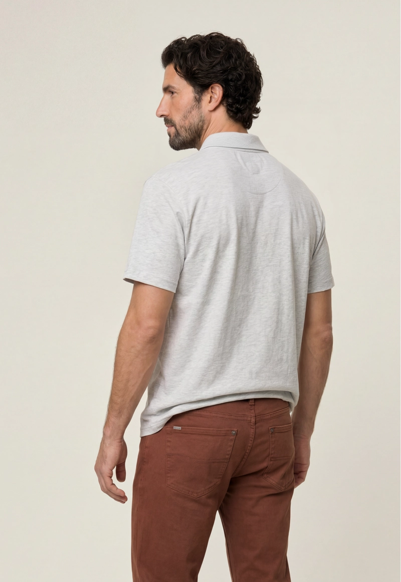 POLO PIQUE  OYSTER MELANGE - 3