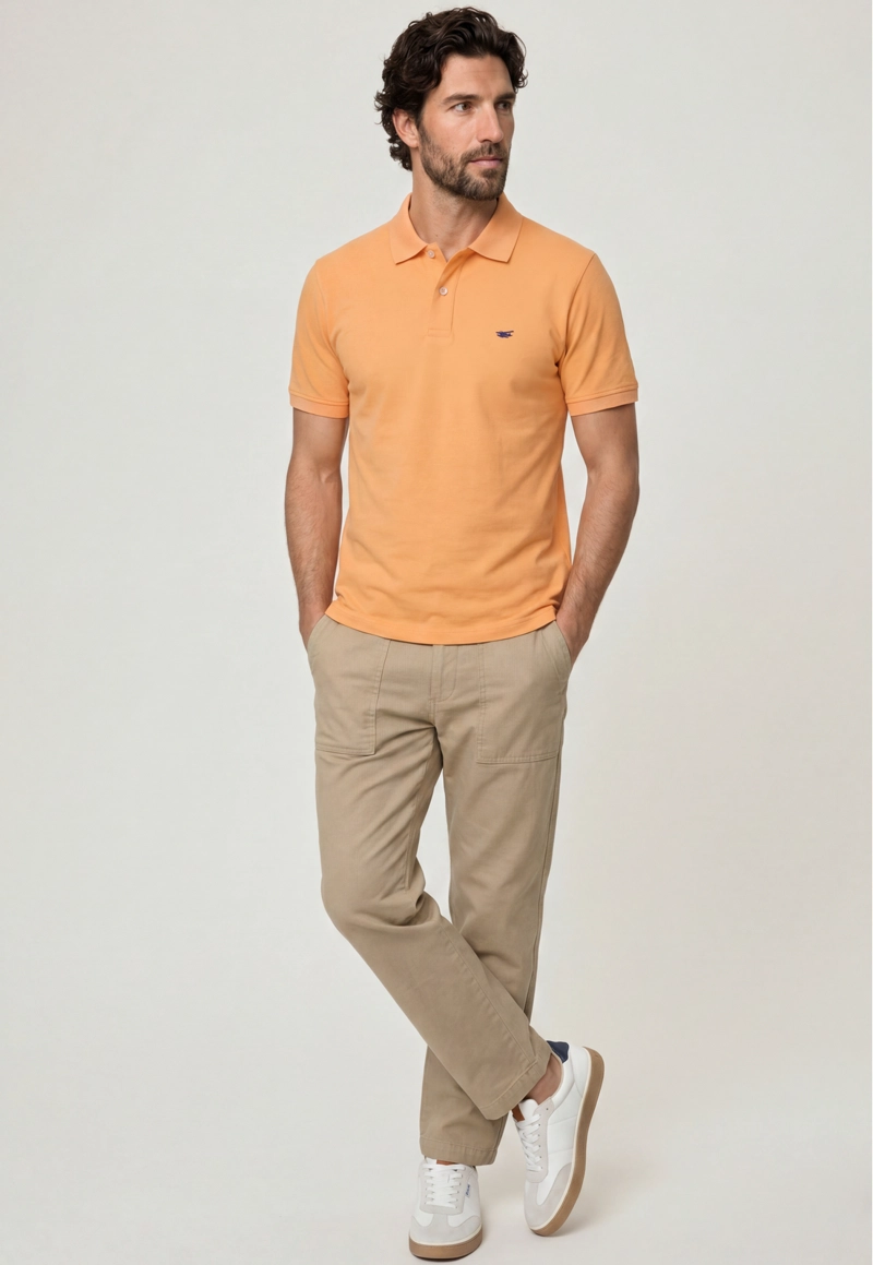 POLO PIQUE  SALMON - 2