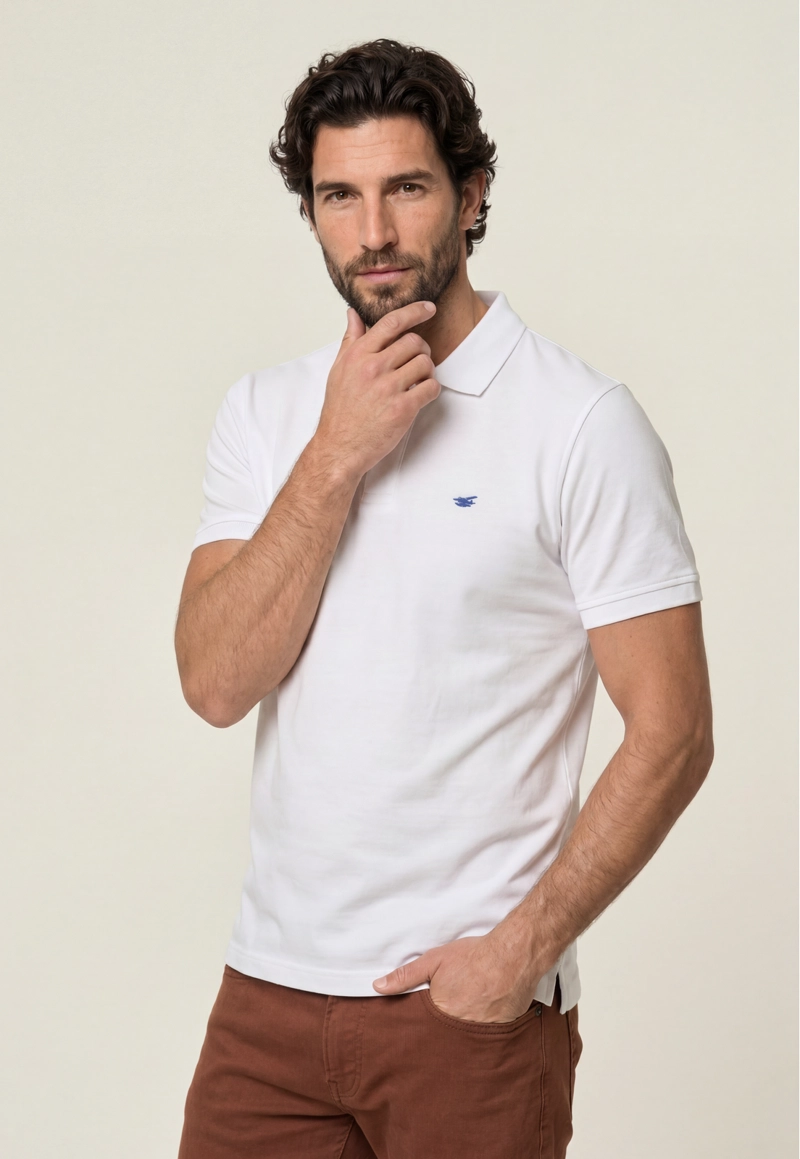 POLO PIQUE  WHITE - 1