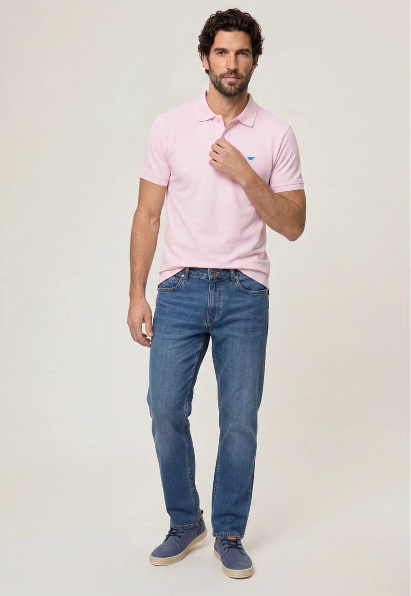 POLO PIQUE  LT PINK - 2
