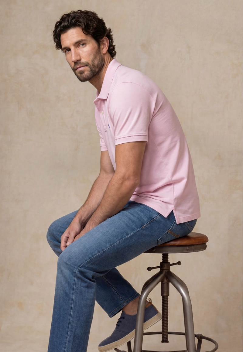 POLO PIQUE  LT PINK - 5