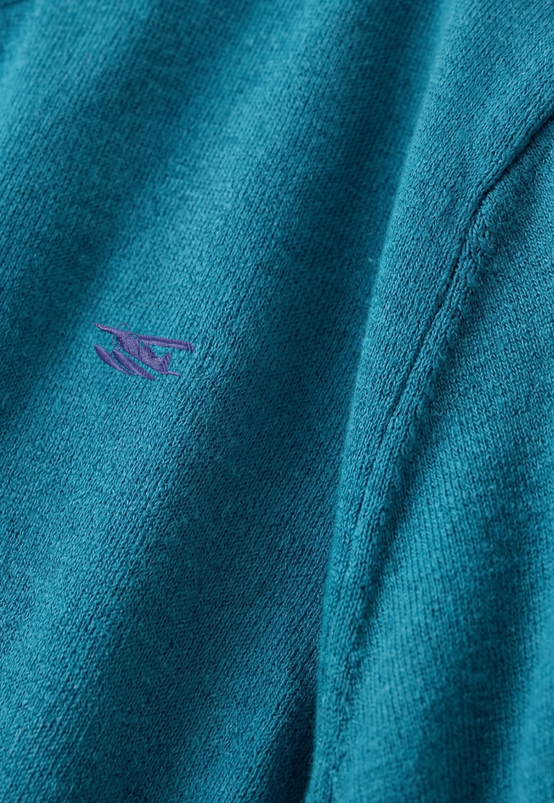 SWEATER ATLANTA V-NECK MELANGE TURQUOISE  MELANGE - 4