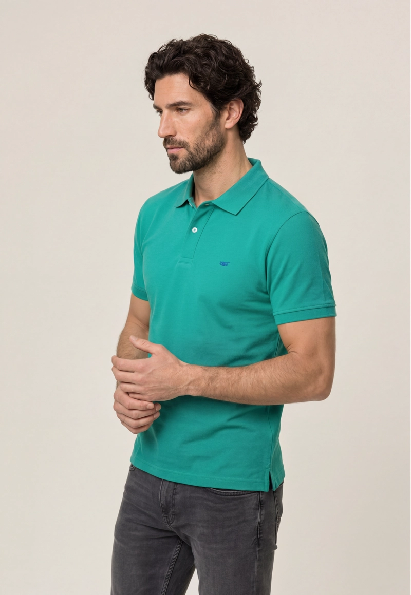 POLO PIQUE  GREEN - 1