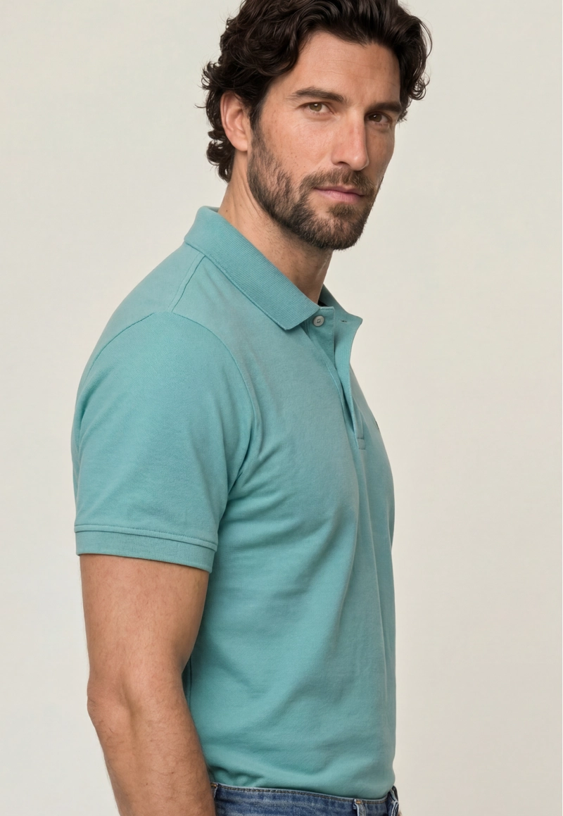 POLO PIQUE  LT GREEN - 4