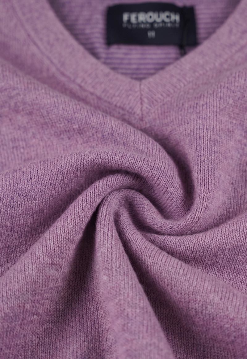 SWEATER ATLANTA V-NECK MELANGE LILA MELANGE - 4