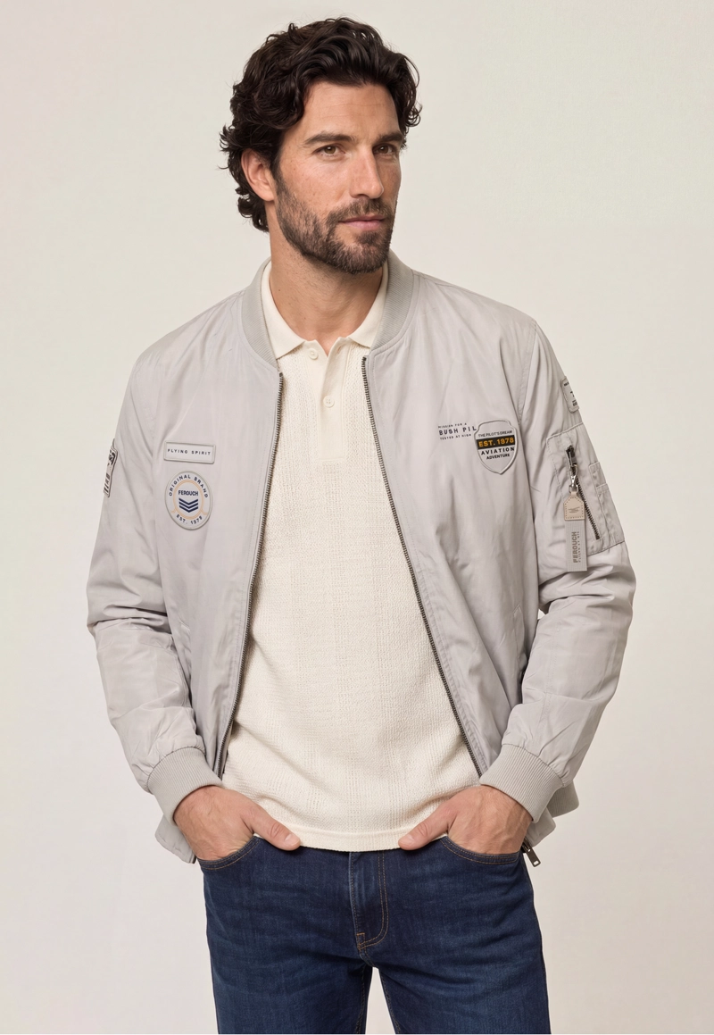 CHAQUETA PILOT BOMBER OYSTER - 2