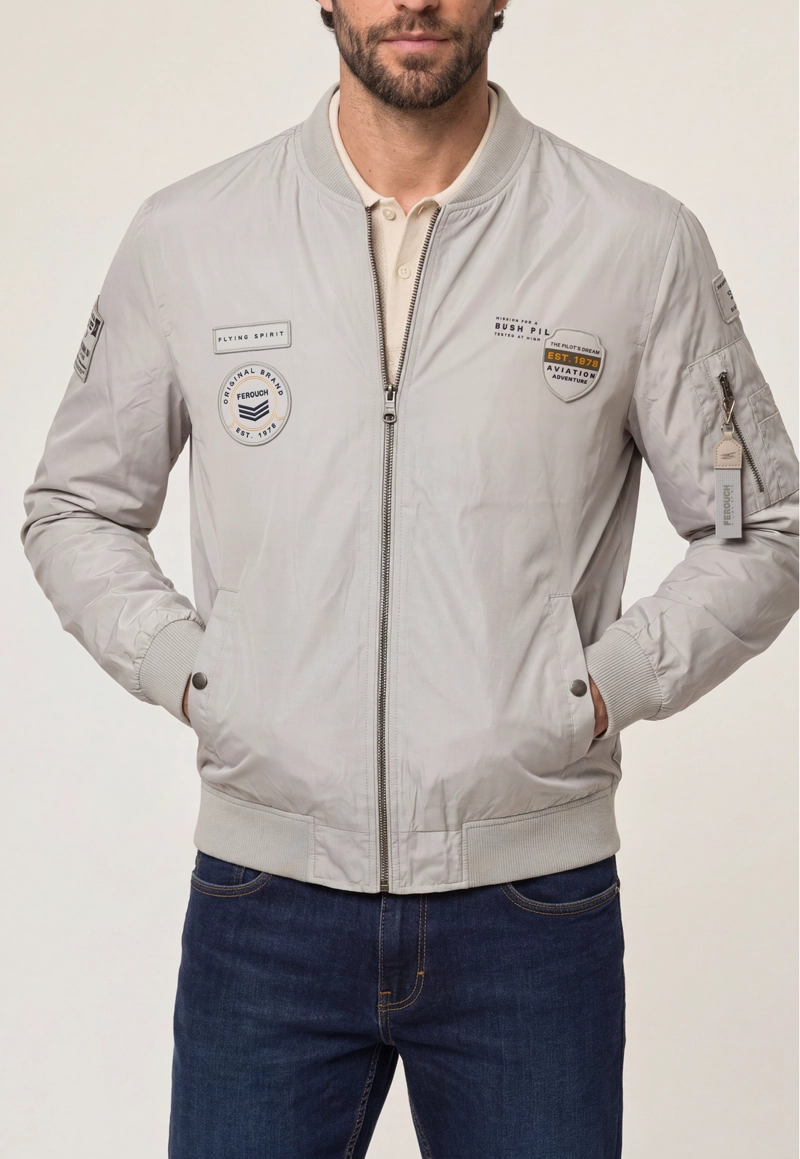 CHAQUETA PILOT BOMBER OYSTER - 5