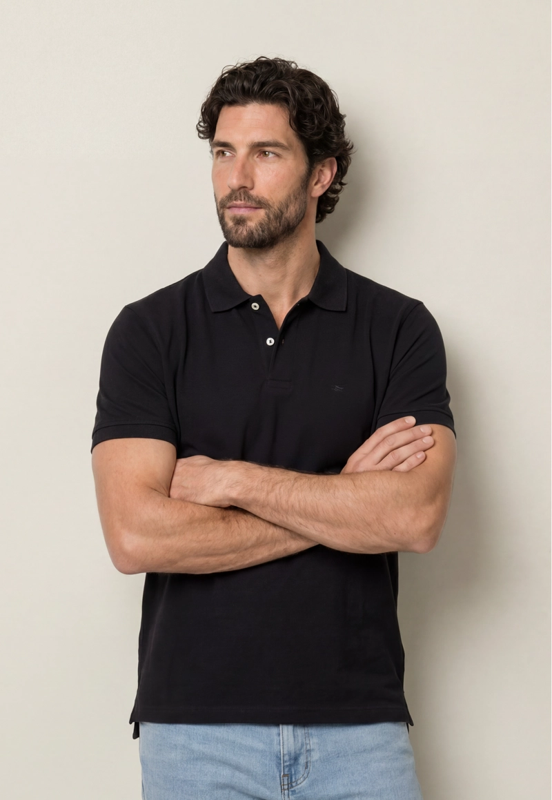 POLO PIQUE  BLACK - 1