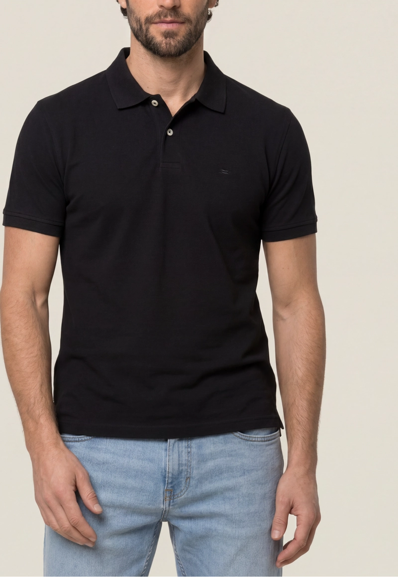 POLO PIQUE  BLACK - 4