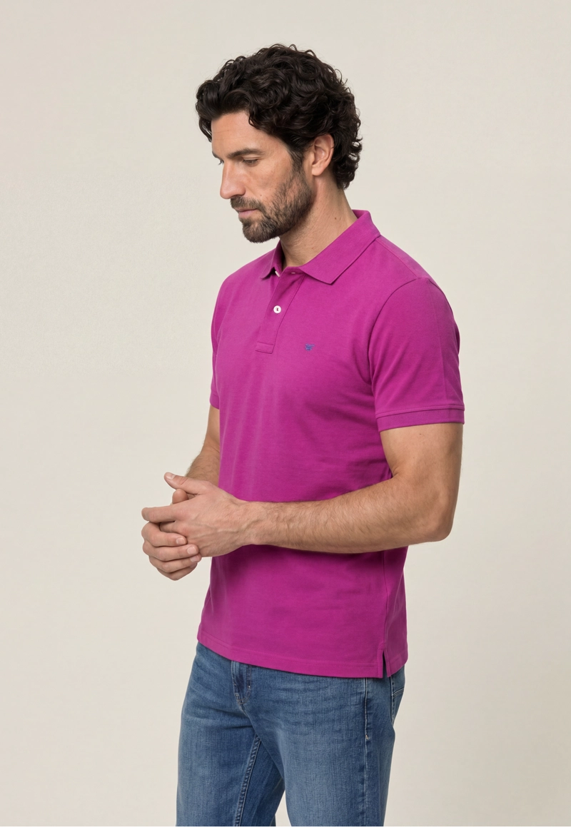 POLO PIQUE  FUCSIA - 1