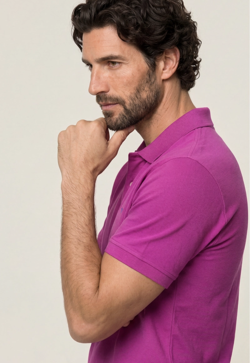 POLO PIQUE  FUCSIA - 4