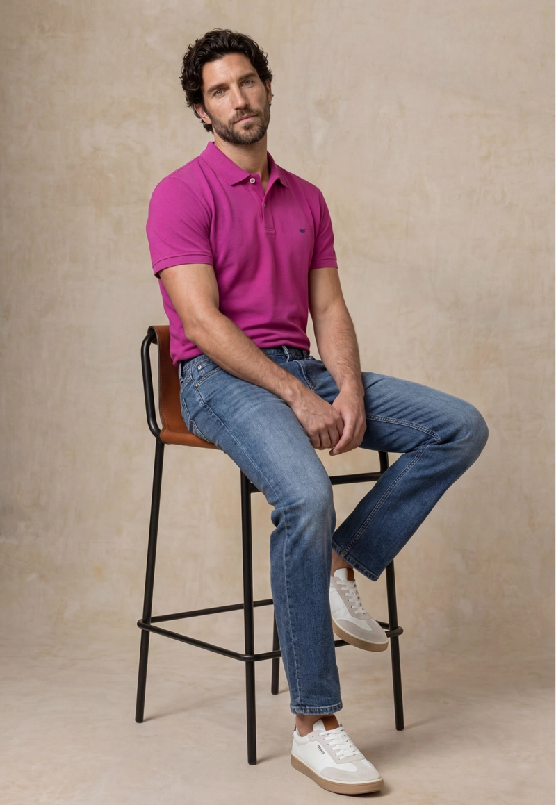 POLO PIQUE  FUCSIA - 5