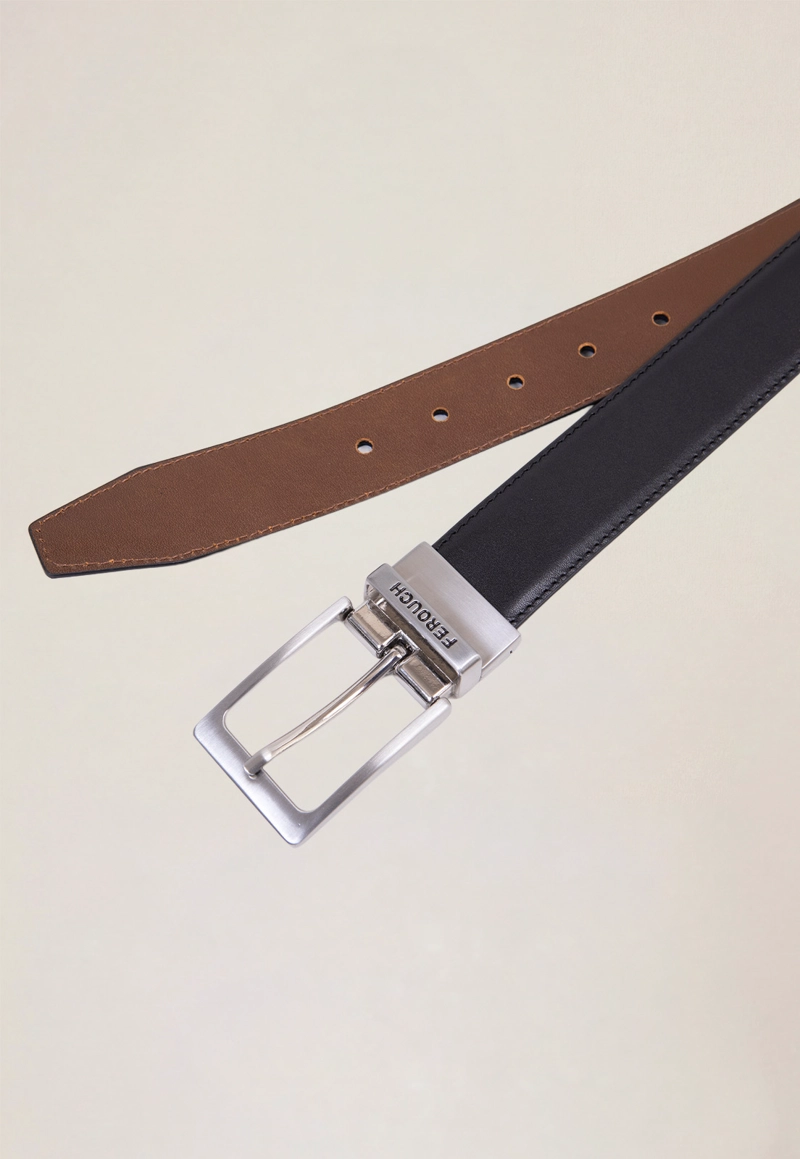 CINTURON CUERO REVERSIBLE OKLAHOMA BLACK - 1