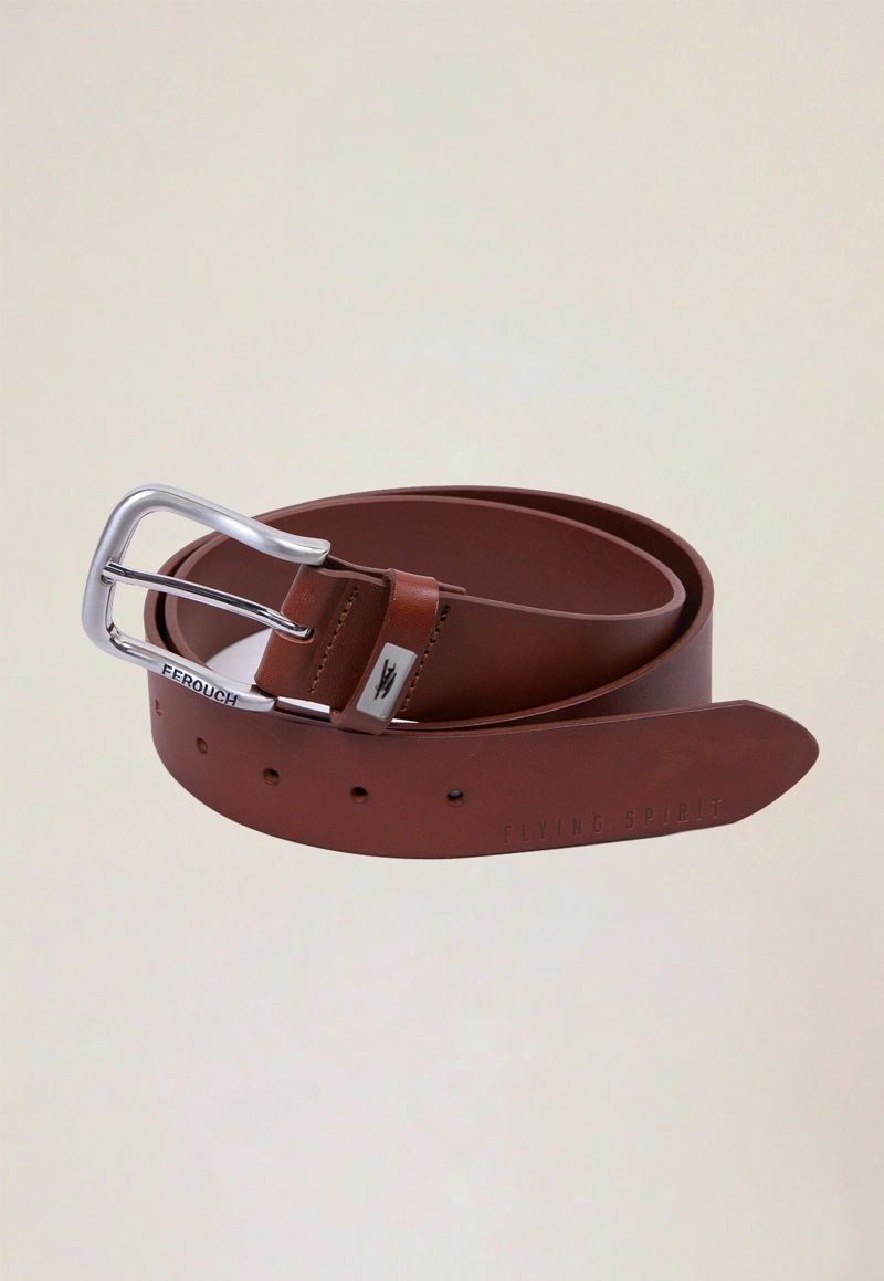 CINTURON CUERO NEW YORK DK CAMEL - 1