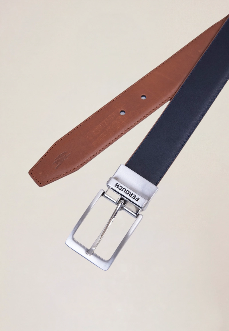 CINTURON REVERSIBLE OKLAHOMA COGNAC - 1