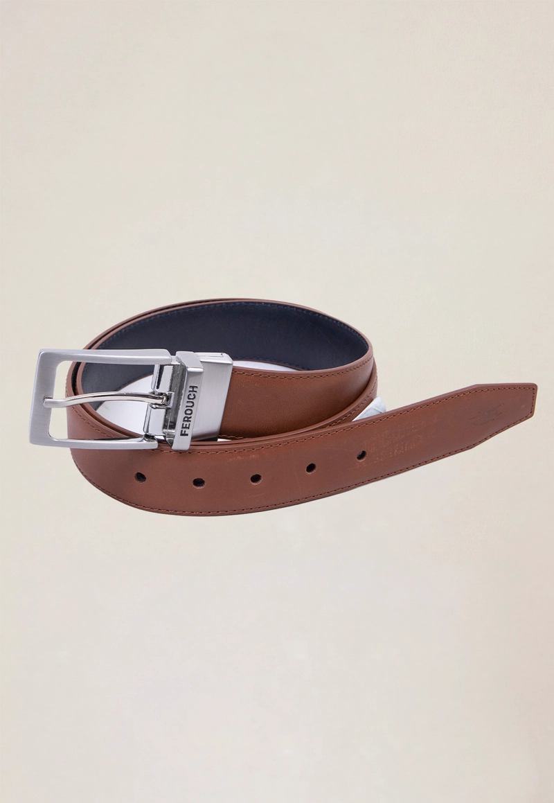 CINTURON REVERSIBLE OKLAHOMA COGNAC - 3
