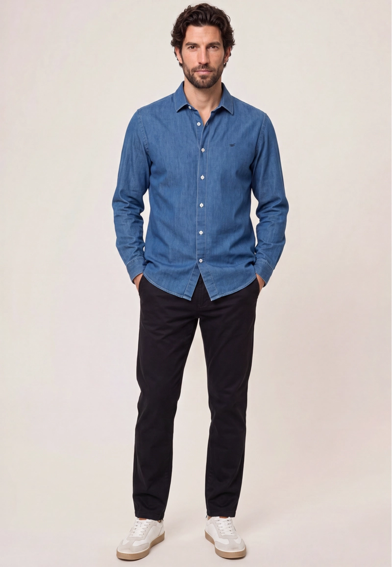 CAMISA BOSTON SLIM BLUE - 2