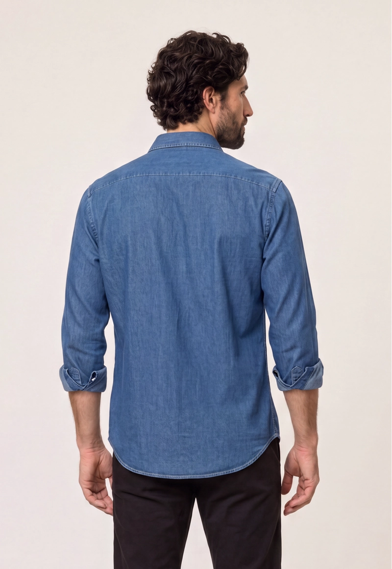 CAMISA BOSTON SLIM BLUE - 3