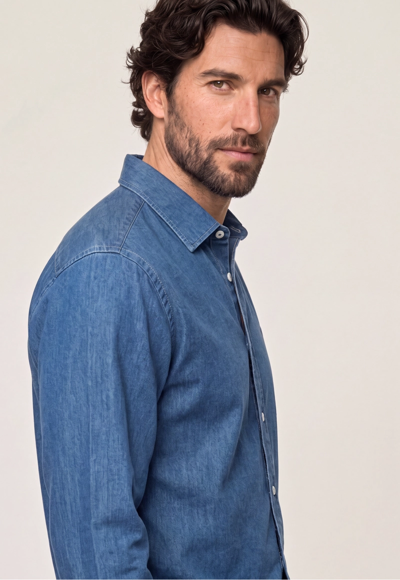 CAMISA BOSTON SLIM BLUE - 4