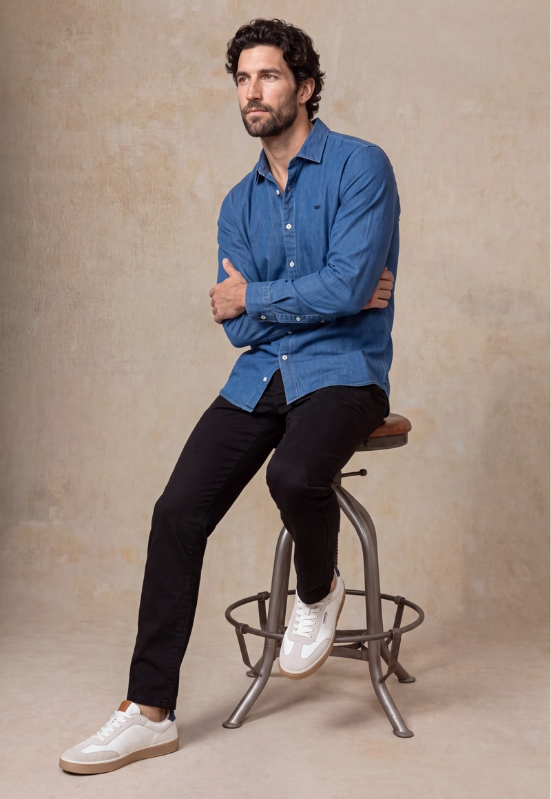 CAMISA BOSTON SLIM BLUE - 5