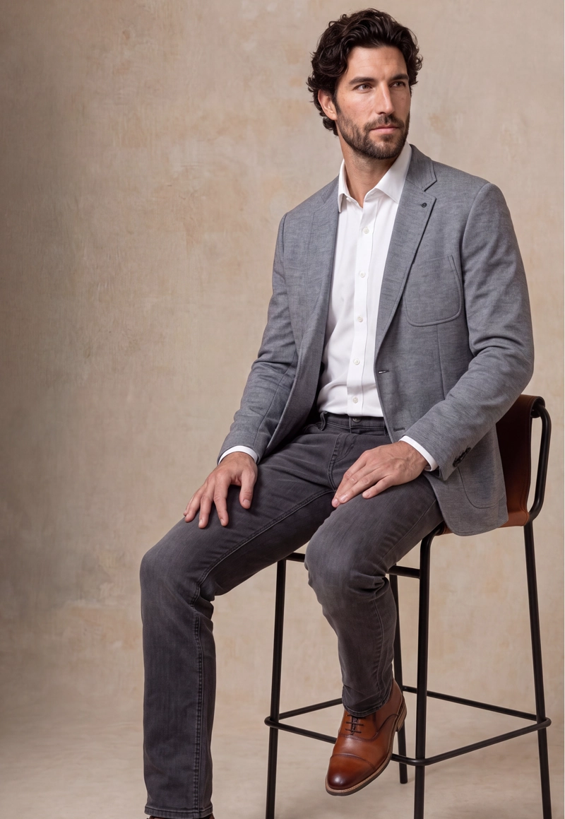 BLAZER BOSTON GREY - 5
