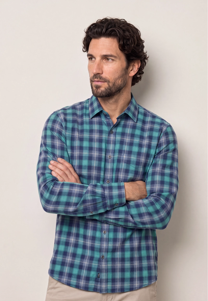 CAMISA BRANDON TURQUOISE - 1