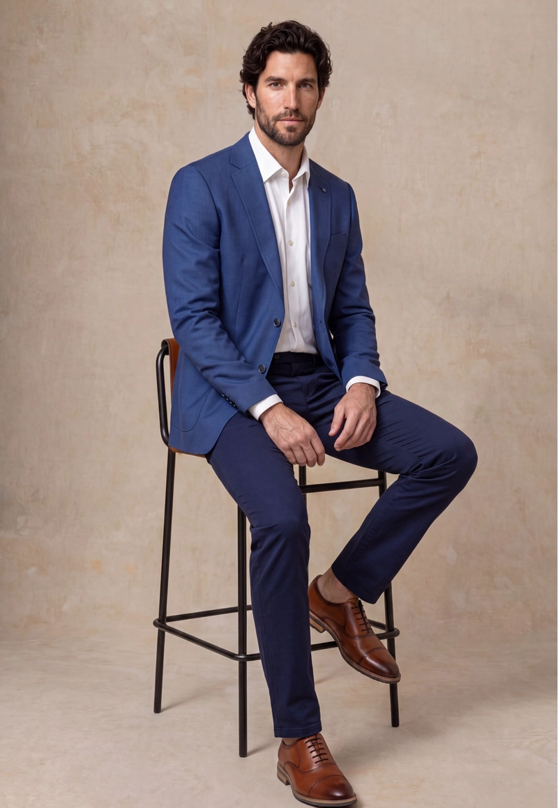 BLAZER BURBANK SLIM NAVY - 5