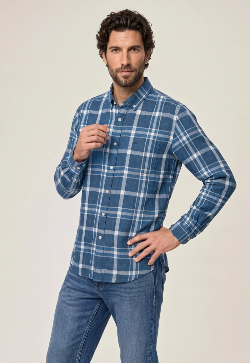 CAMISA BELLEVUE INDIGO - 1