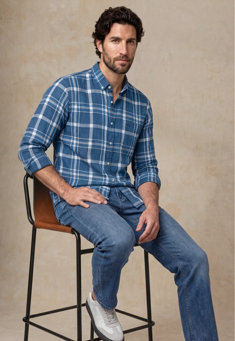 CAMISA BELLEVUE INDIGO - 5