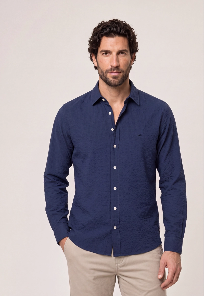 CAMISA BELLFLOWER NAVY - 1