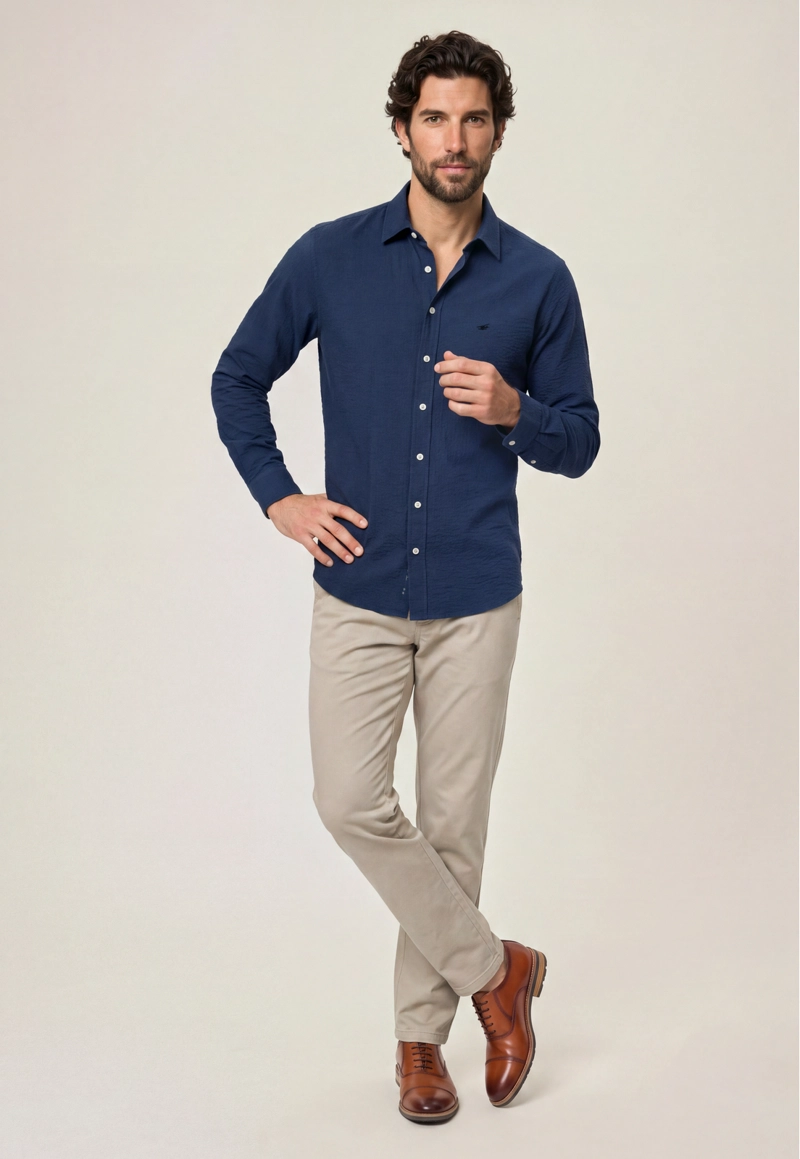 CAMISA BELLFLOWER NAVY - 2
