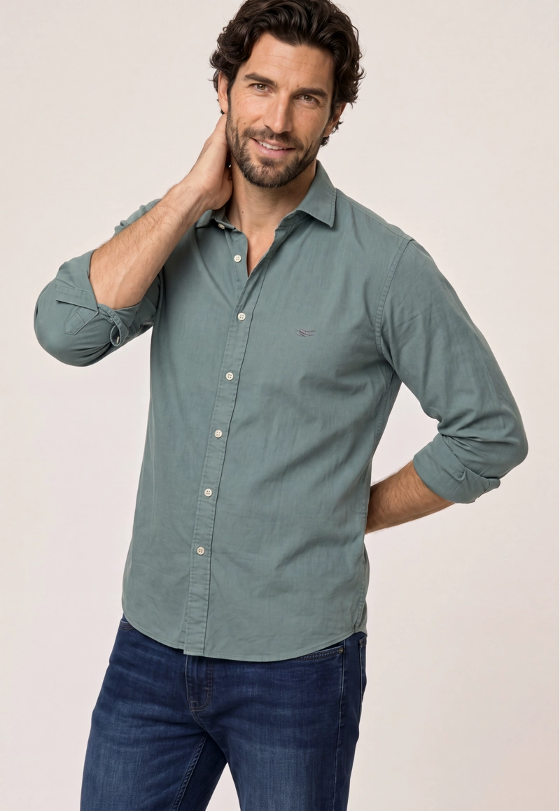 CAMISA BOLTON SALVIA - 1