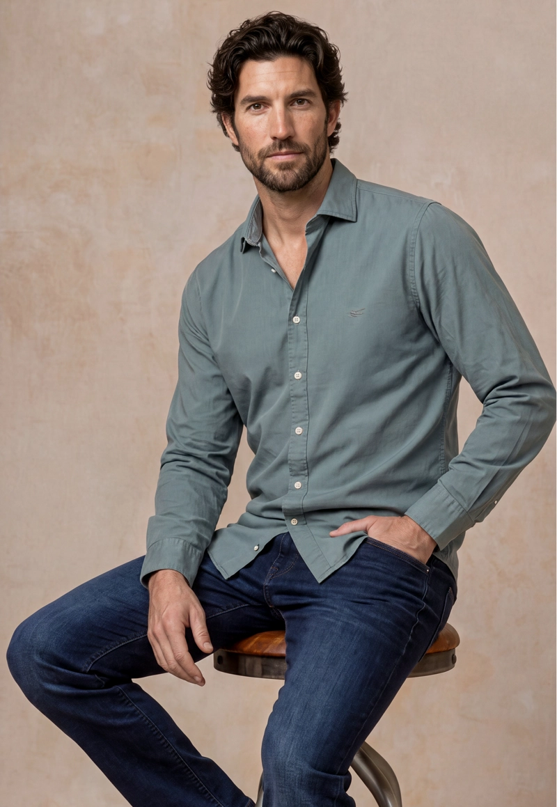 CAMISA BOLTON SALVIA - 5