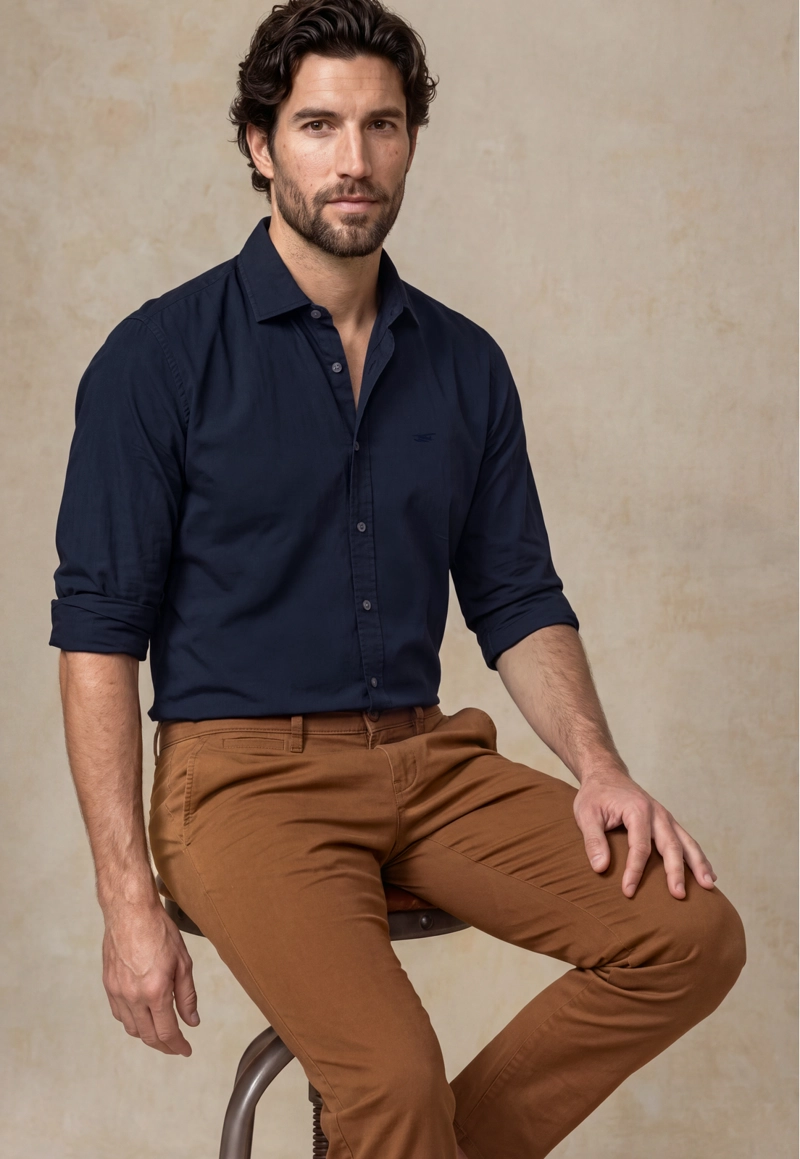 CAMISA BOLTON REGULAR NAVY - 5