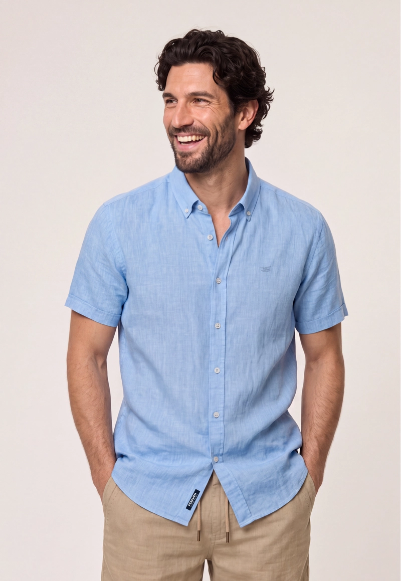 CAMISA SPORT LINO ATLANTA SKY - 1