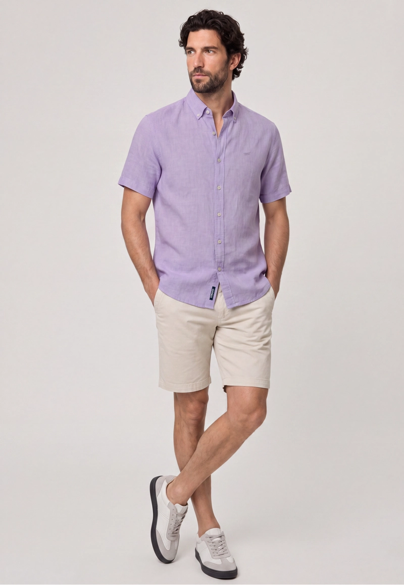 CAMISA SPORT LINO ATLANTA VIOLET - 2