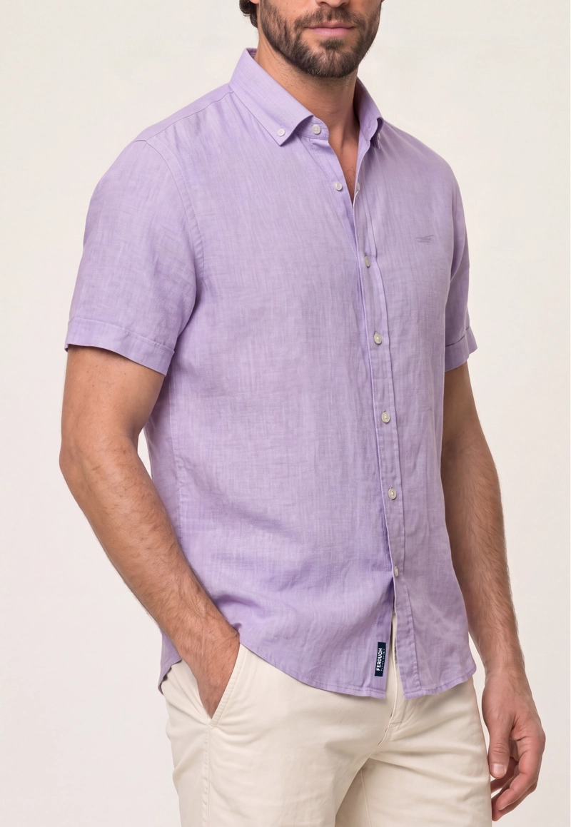 CAMISA SPORT LINO ATLANTA VIOLET - 4
