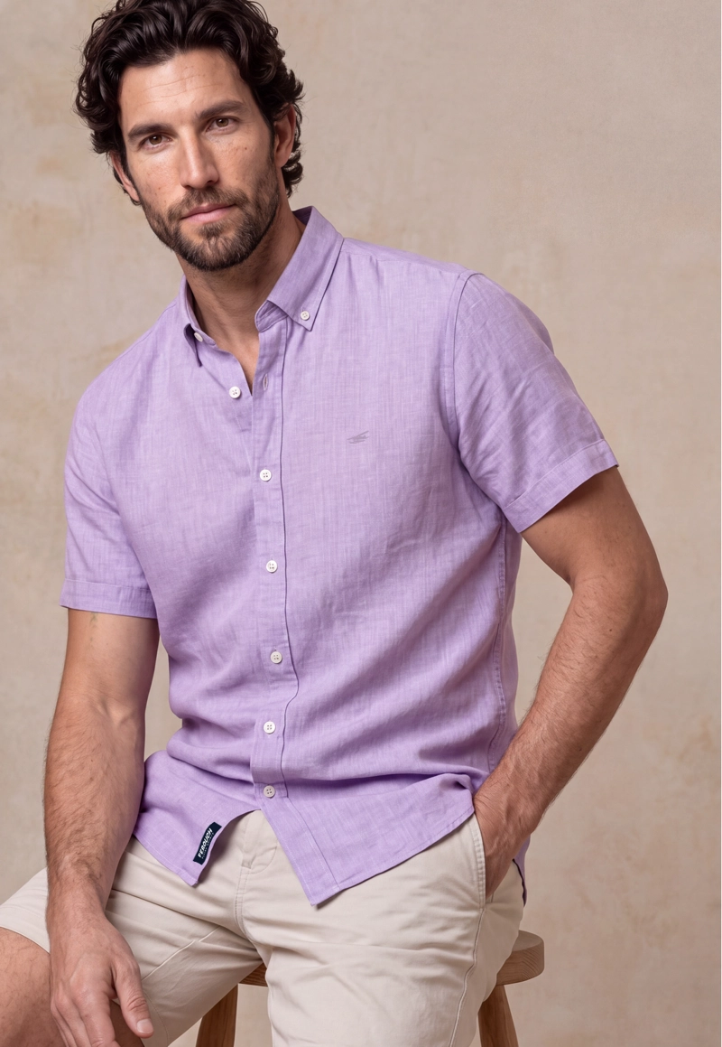 CAMISA SPORT LINO ATLANTA VIOLET - 5