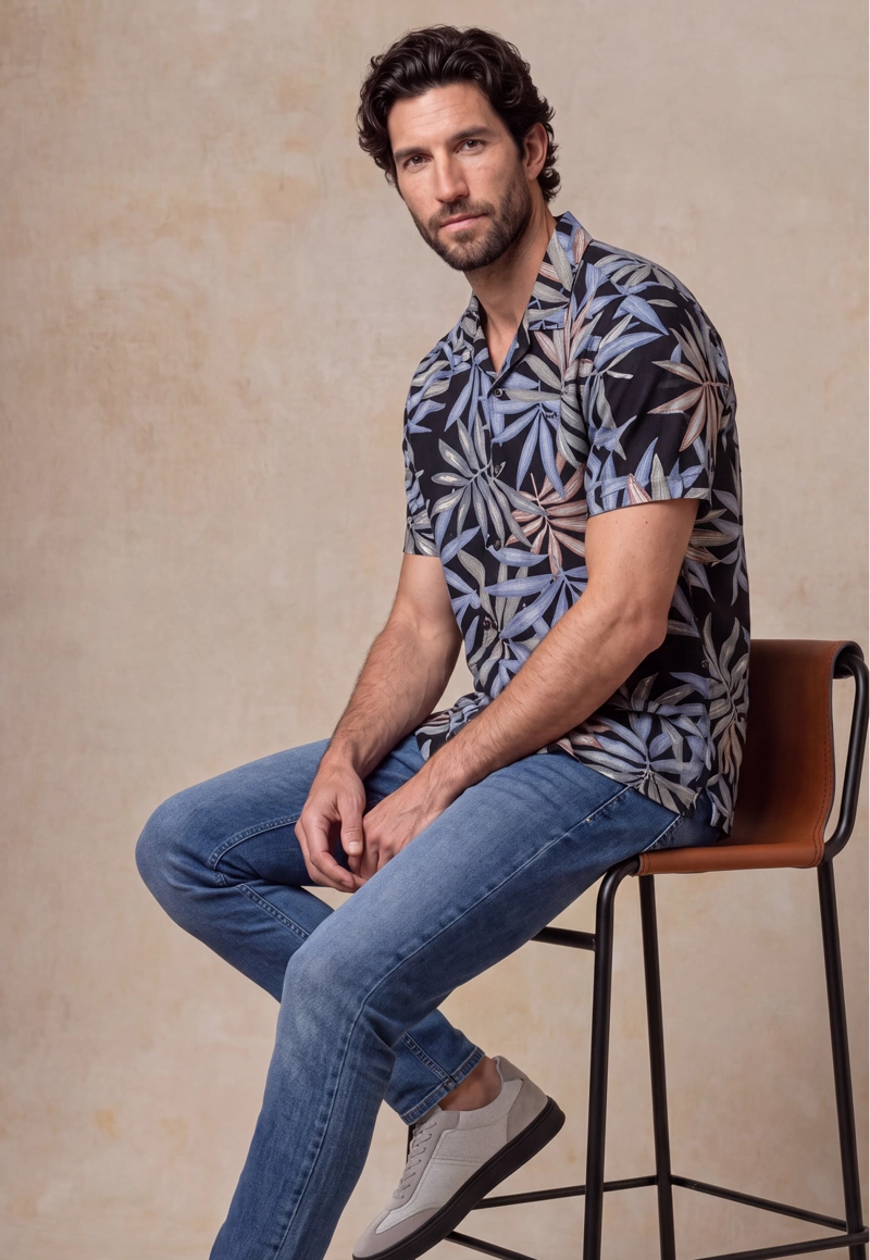 CAMISA CHESTERFIELD BLACK - 5