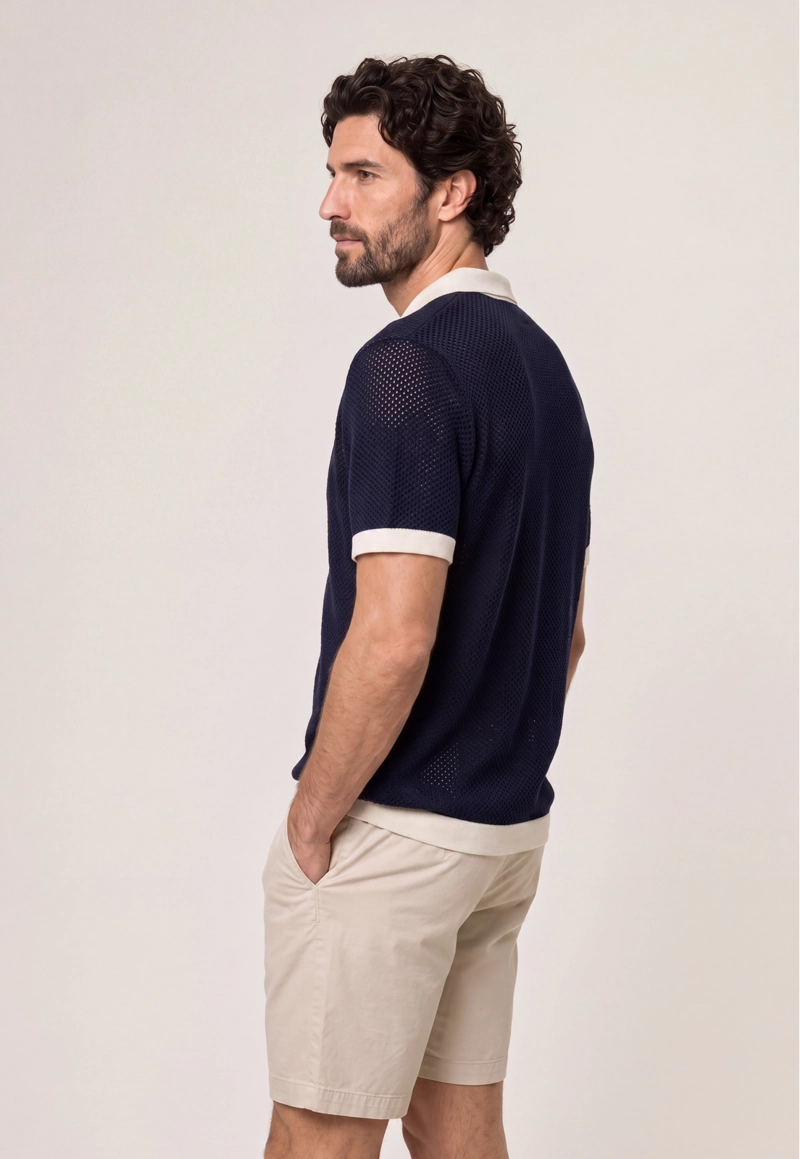 CAMISA TEJIDA CALABASAS NAVY - 3