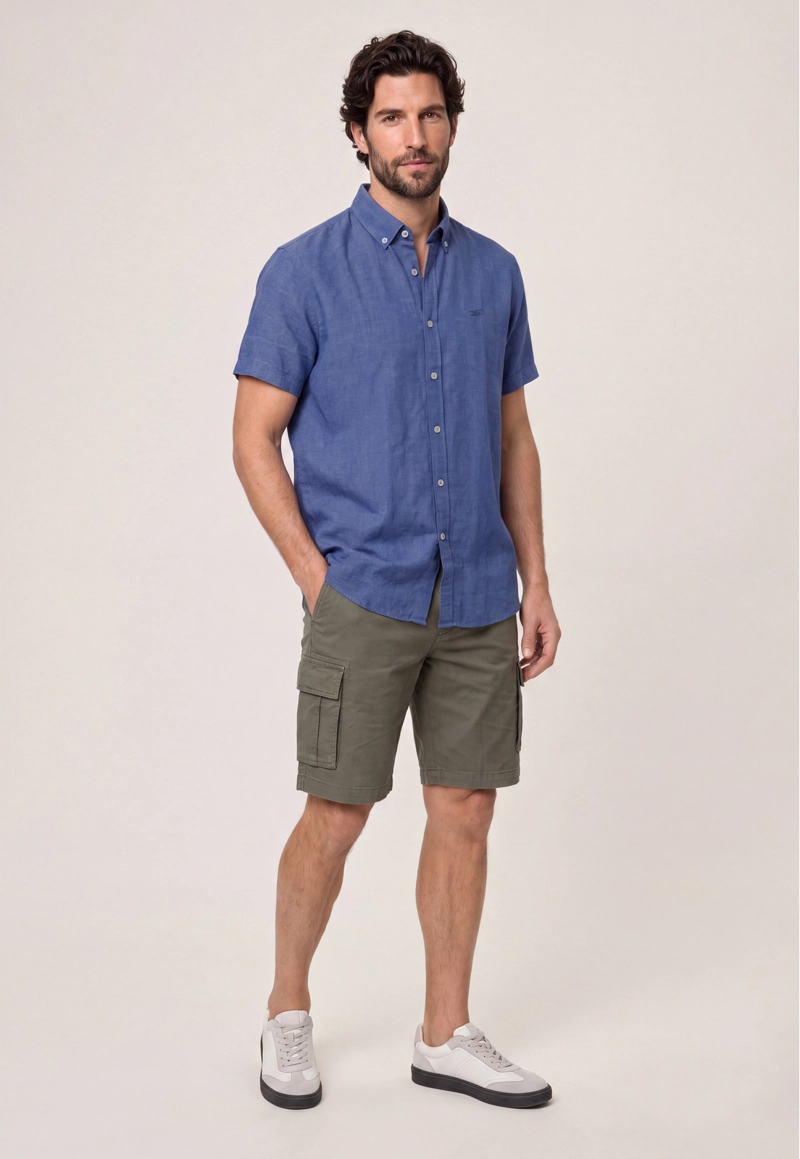CAMISA SPORT LINO ATLANTA NAVY - 2