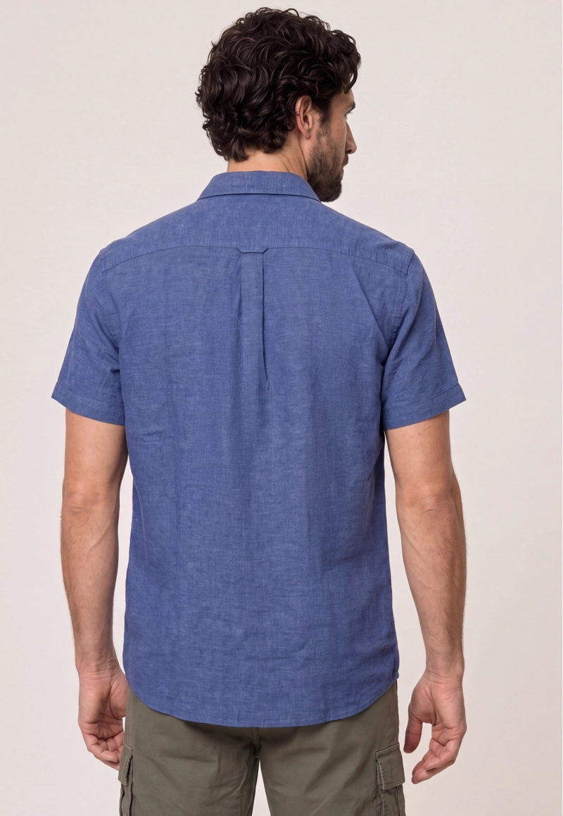 CAMISA SPORT LINO ATLANTA NAVY - 3