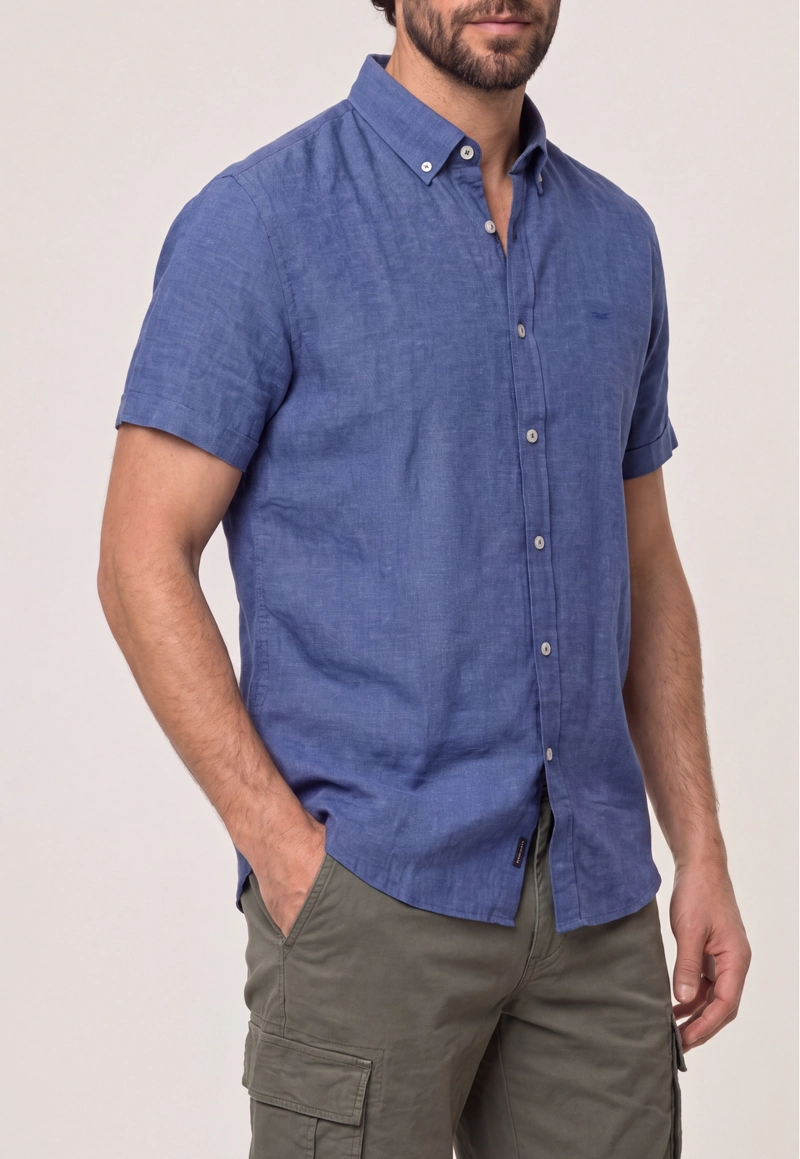 CAMISA SPORT LINO ATLANTA NAVY - 4