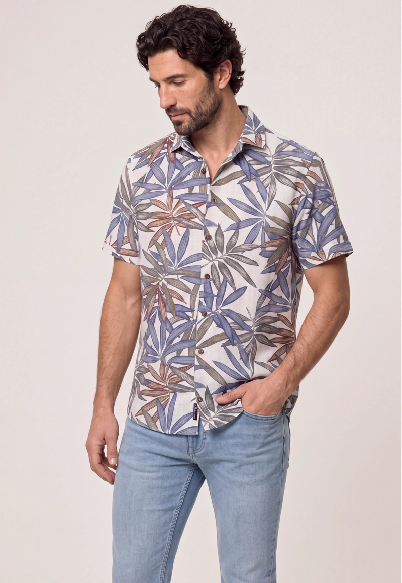 CAMISA CHESTERFIELD ECRU - 1
