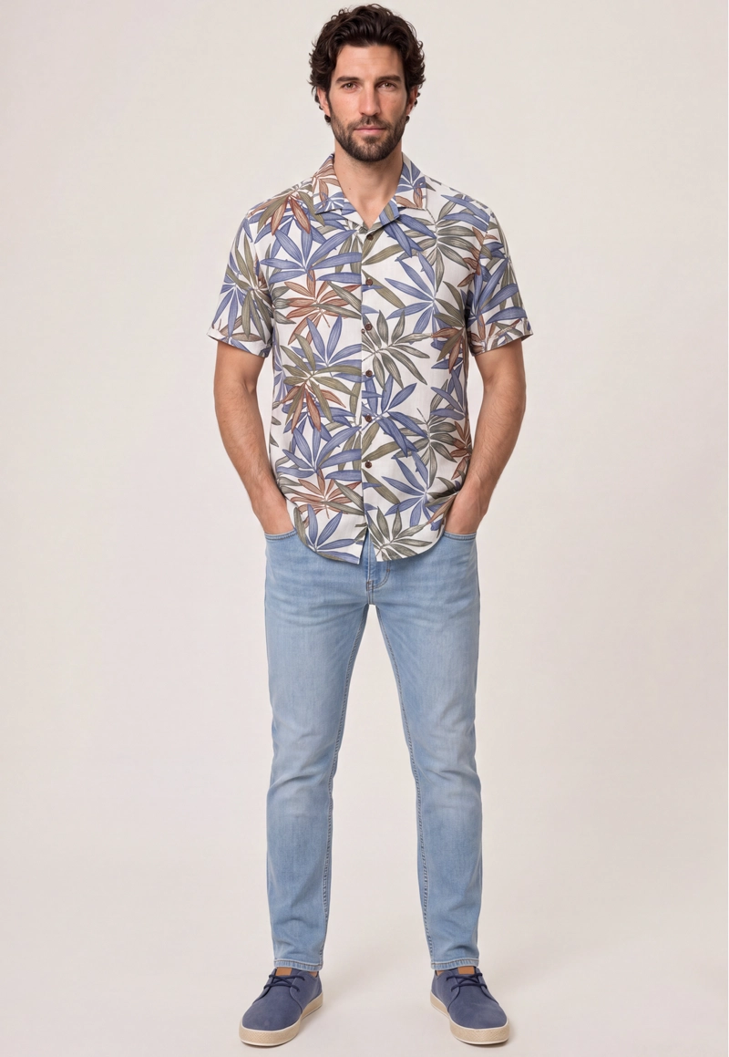 CAMISA CHESTERFIELD ECRU - 2