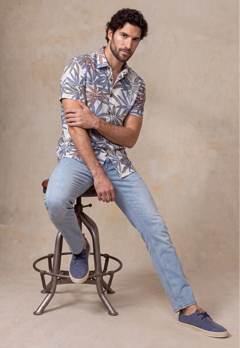CAMISA CHESTERFIELD ECRU - 5