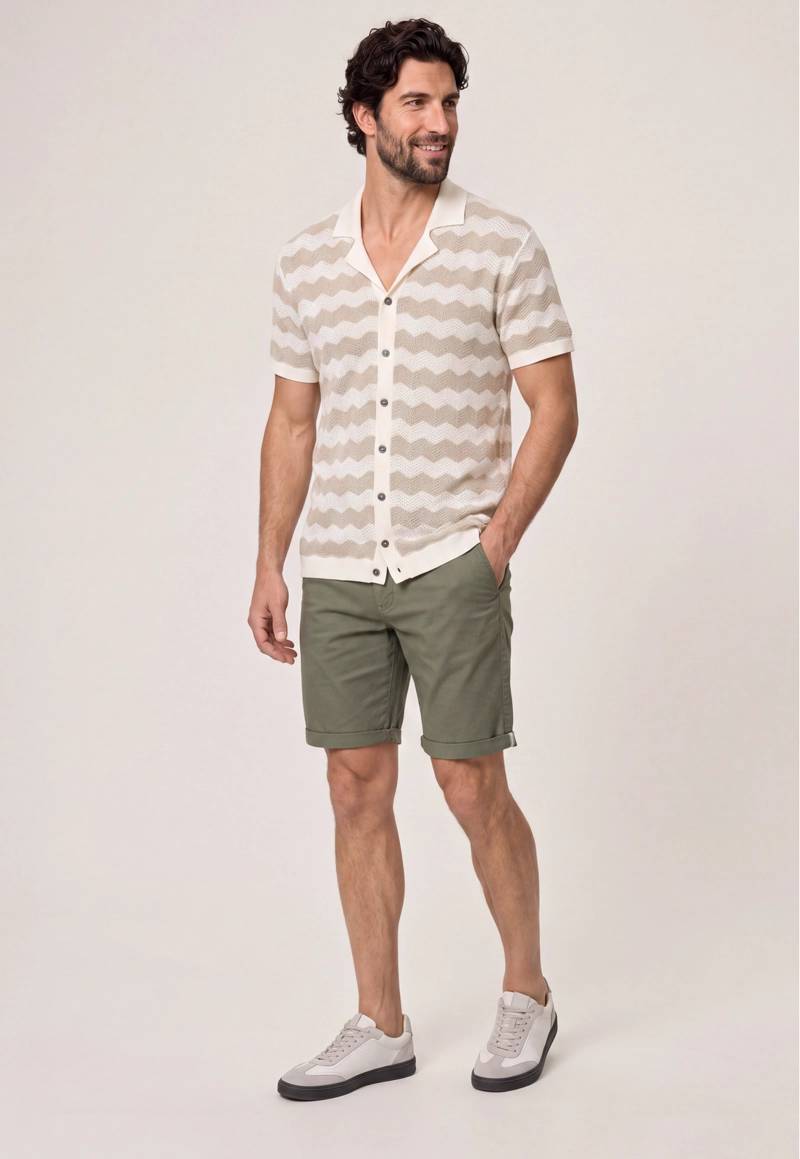 CAMISA TEJIDA CONCORD BEIGE - 2